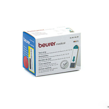 نوار تست قند خون بیورر beurer بسته ۵۰ عددی