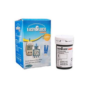 نوار تست قند خون ایزی گلوکو EASYGLUCO بسته ۵۰ عددی